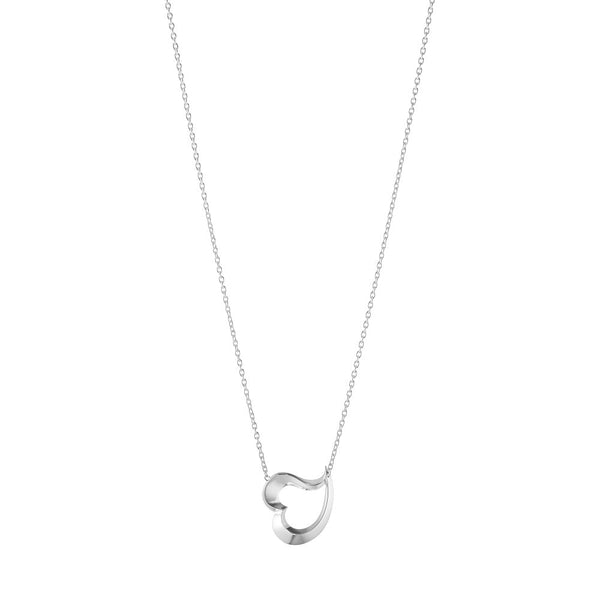 Georg Jensen Hearts of Georg Jensen Love Leaf Sterling Silver Necklace, 20001069.