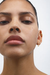 Georg Jensen Mercy 18ct Yellow Gold 0.40ct Diamond Double Solitaire Earrings