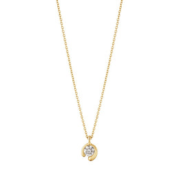 Georg Jensen Mercy 18ct Yellow Gold 0.20ct Diamond Solitaire Pendant, 20001085.