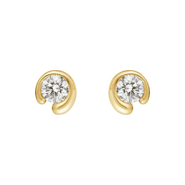 Georg Jensen Mercy 18ct Yellow Gold 0.40ct Diamond Stud Earrings, 20001079.