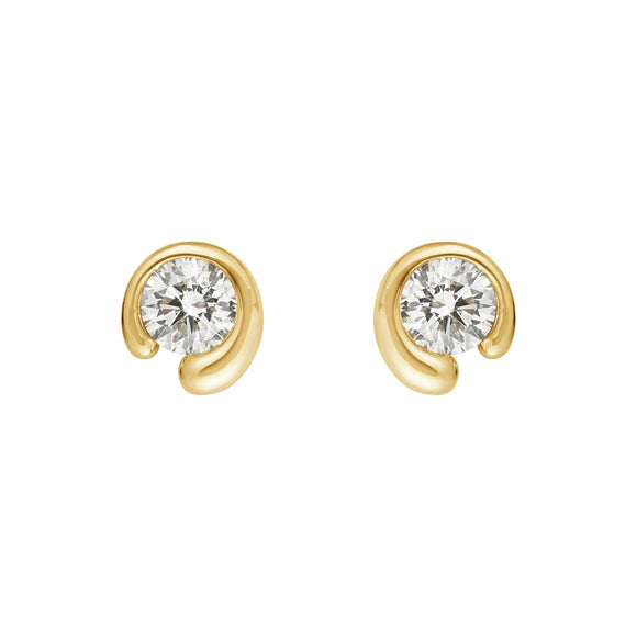 Georg Jensen Mercy 18ct Yellow Gold 0.40ct Diamond Stud Earrings, 20001079.