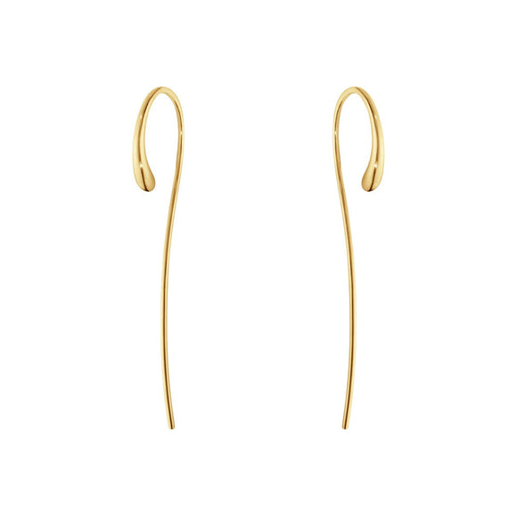 Georg Jensen Mercy 18ct Yellow Gold Drop Earrings, 10017067.