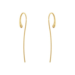 Georg Jensen Mercy 18ct Yellow Gold Drop Earrings, 10017067.