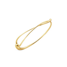 Georg Jensen Mercy 18ct Yellow Gold Hook Lock Bangle, 20001086.