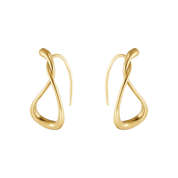 Georg Jensen Mercy 18ct Yellow Gold Small Hoop Earrings 20001407