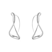 Georg Jensen Mercy Sterling Silver Large Hoop Earrings 20001404