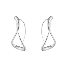 Georg Jensen Mercy Sterling Silver Large Hoop Earrings 20001404
