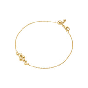 Georg Jensen Moonlight Grapes 18ct Yellow Gold Adjustable Chain Bracelet 20001424