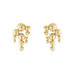 Georg Jensen Moonlight Grapes 18ct Yellow Gold Diamond Chandelier Earrings