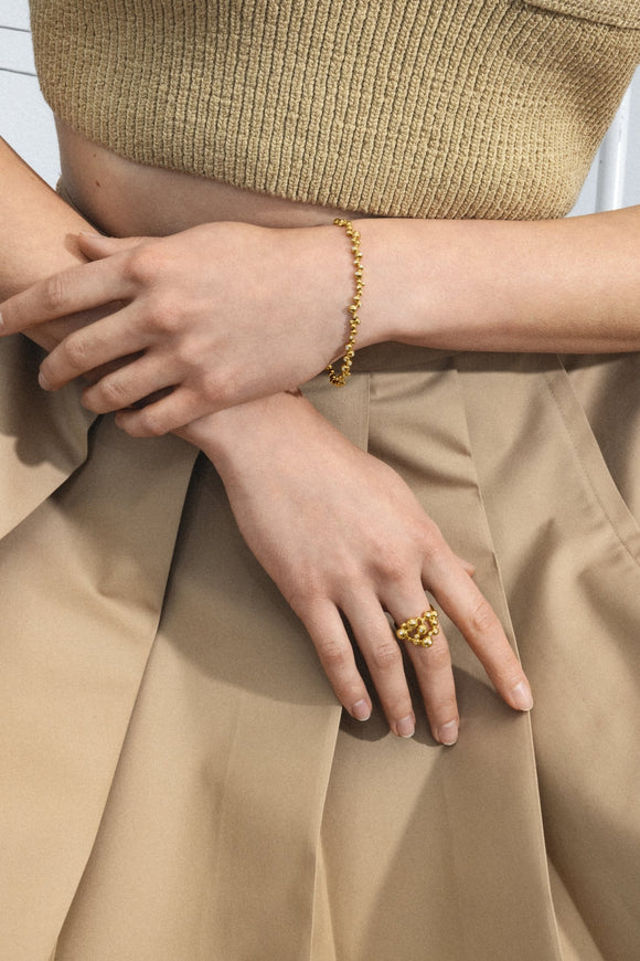 Georg Jensen Moonlight Grapes 18ct Yellow Gold Diamond Cluster Ring