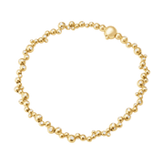 Georg Jensen Moonlight Grapes 18ct Yellow Gold Diamond Slim Bracelet 20001419