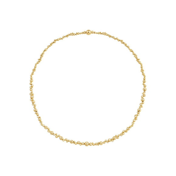 Georg Jensen Moonlight Grapes 18ct Yellow Gold Diamond Slim Necklace 20001420