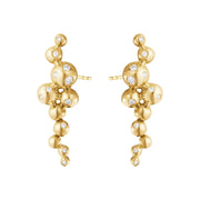 Georg Jensen Moonlight Grapes 18ct Yellow Gold Diamond Small Earrings 20001421