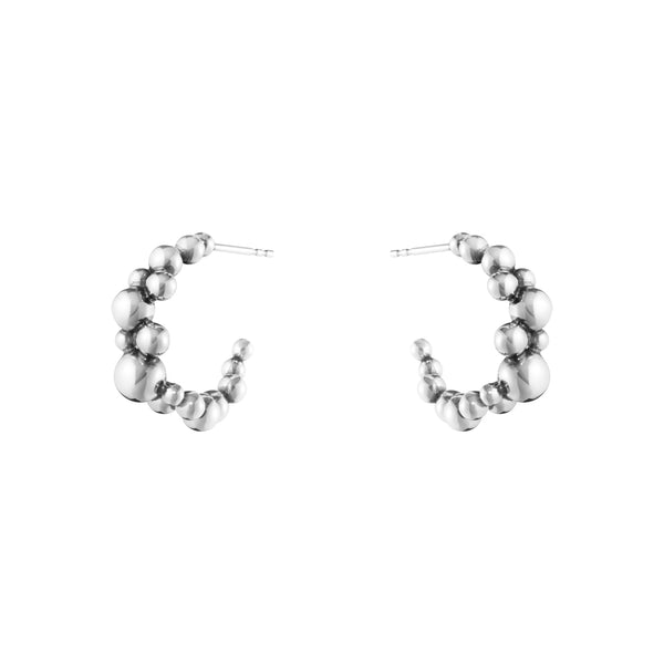Georg Jensen Moonlight Grapes Sterling Silver Hoop Earrings 20001409