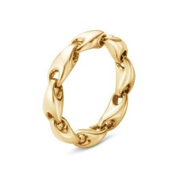Georg Jensen Reflect 18ct Yellow Gold Chain Links Ring 20001196