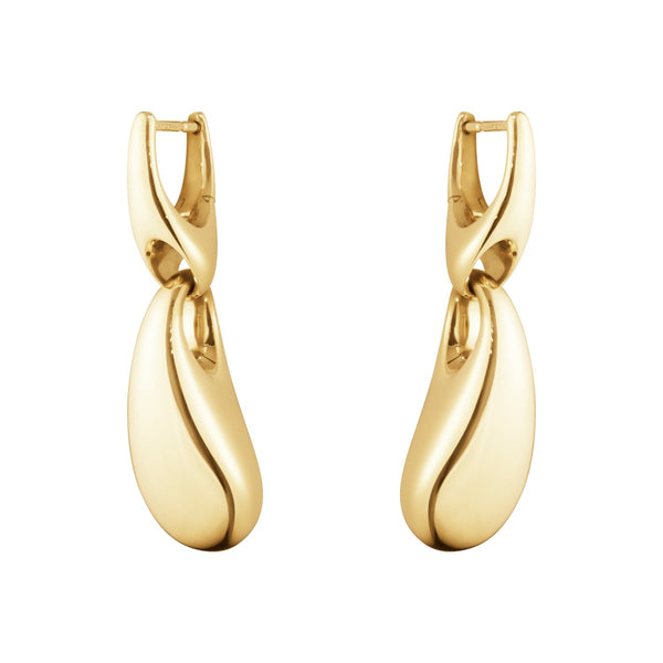 Georg Jensen Reflect 18ct Yellow Gold Graduated Links Short Drop Earrings 20001212