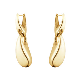 Georg Jensen Reflect 18ct Yellow Gold Graduated Links Short Drop Earrings 20001212