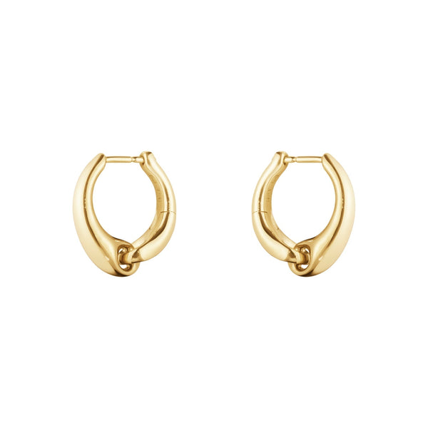Georg Jensen Reflect 18ct Yellow Gold Large Hoop Earrings 20001184