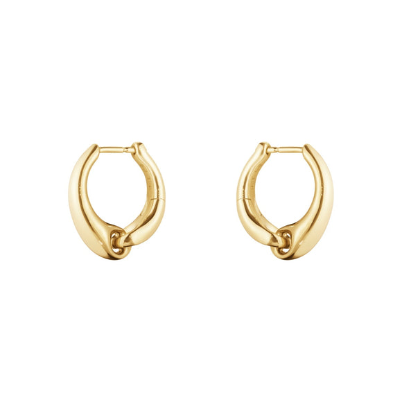 Georg Jensen Reflect 18ct Yellow Gold Large Hoop Earrings 20001184