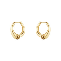 Georg Jensen Reflect 18ct Yellow Gold Large Hoop Earrings 20001184