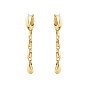 Georg Jensen Reflect 18ct Yellow Gold Link Drop Earrings