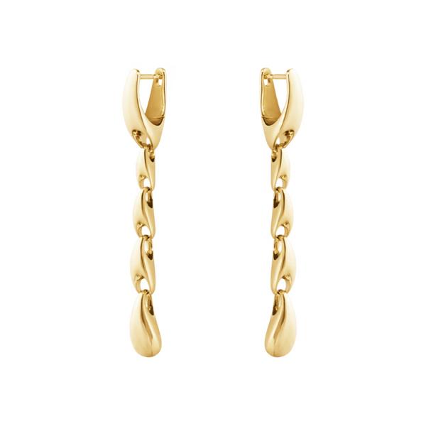 Georg Jensen Reflect 18ct Yellow Gold Link Drop Earrings