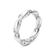 Georg Jensen Reflect Sterling Silver Chain Links Ring 20001090