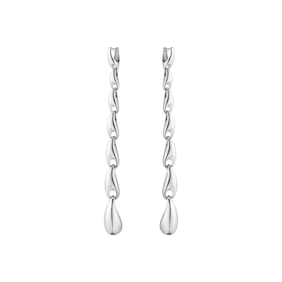 Georg Jensen Reflect Sterling Silver Extra Long Earrings 20001302