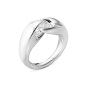 Georg Jensen Reflect Sterling Silver Graduated Link Wide Ring 20001092