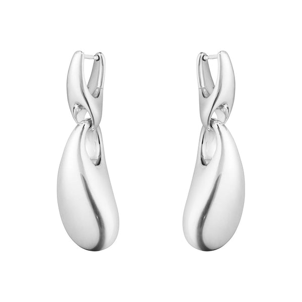 Georg Jensen Reflect Sterling Silver Graduated Links Short Drop Earrings 20001088