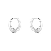 Georg Jensen Reflect Sterling Silver Large Hoop Earrings 20001177