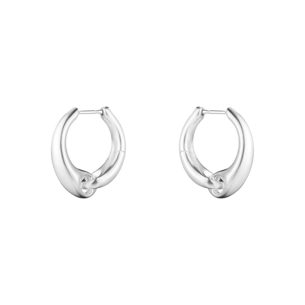 Georg Jensen Reflect Sterling Silver Large Hoop Earrings 20001177
