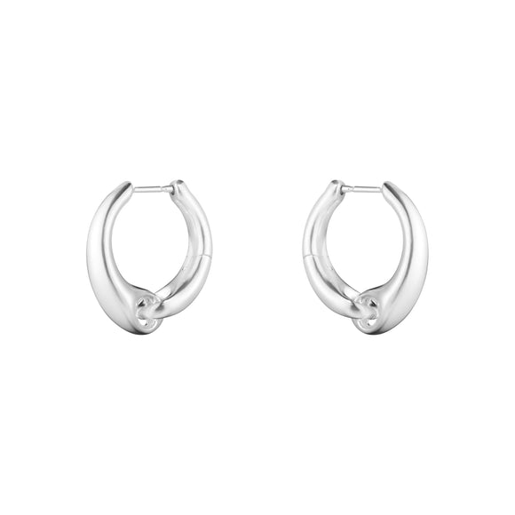 Georg Jensen Reflect Sterling Silver Large Hoop Earrings 20001177