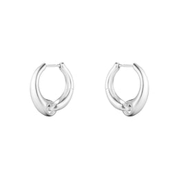 Georg Jensen Reflect Sterling Silver Large Hoop Earrings 20001177