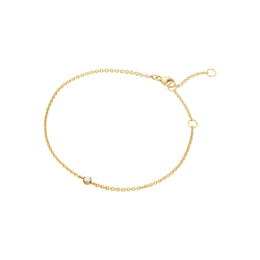 Georg Jensen Signature 18ct Yellow Gold 0.05ct Diamond Chain Bracelet, 20001263