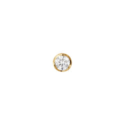 Georg Jensen Signature 18ct Yellow Gold 0.05ct Diamond Stud Earring Single Piece, 20001290