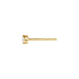 Georg Jensen Signature 18ct Yellow Gold 0.05ct Diamond Stud Earring Single Piece, 20001290_2