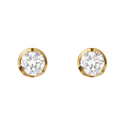 Georg Jensen Signature 18ct Yellow Gold 0.20ct Diamond Stud Earring Pair, 20001269-20001269