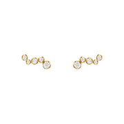 Georg Jensen Signature 18ct Yellow Gold 0.18ct Diamond Stud Earrings, 20001305
