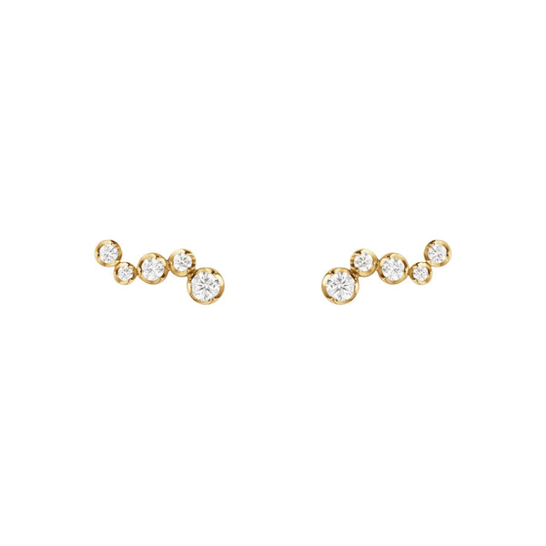 Georg Jensen Signature 18ct Yellow Gold 0.18ct Diamond Stud Earrings, 20001305