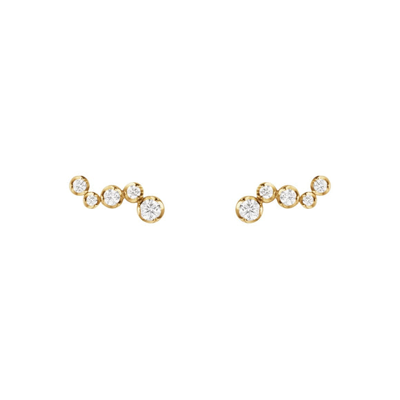 Georg Jensen Signature 18ct Yellow Gold 0.18ct Diamond Stud Earrings, 20001305