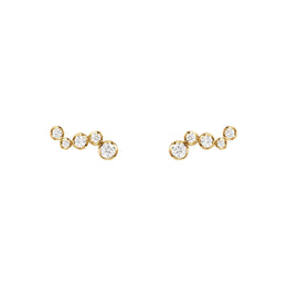 Georg Jensen Signature 18ct Yellow Gold 0.18ct Diamond Stud Earrings, 20001305