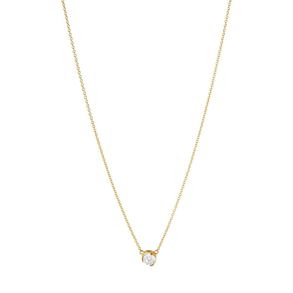 Georg Jensen Signature 18ct Yellow Gold 0.20ct Diamond Solitaire Pendant, 20001259