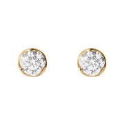 Georg Jensen Signature 18ct Yellow Gold 0.40ct Diamond Stud Earring Pair