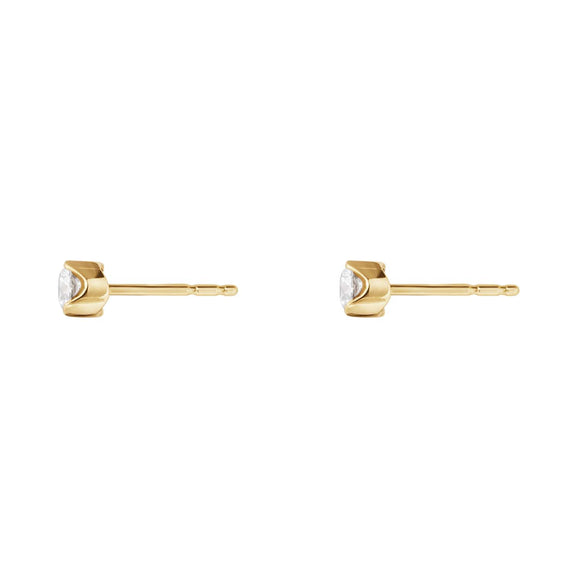 Georg Jensen Signature 18ct Yellow Gold 0.40ct Diamond Stud Earring Pair
