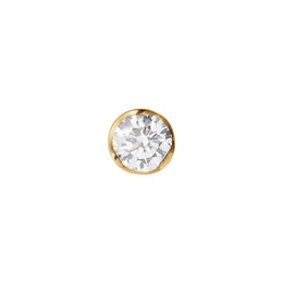 Georg Jensen Signature 18ct Yellow Gold 0.20ct Diamond Stud Earring Single Piece, 20001291