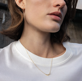 Georg Jensen Signature 18ct Yellow Gold 0.22ct Diamond Necklace, 20001306_2