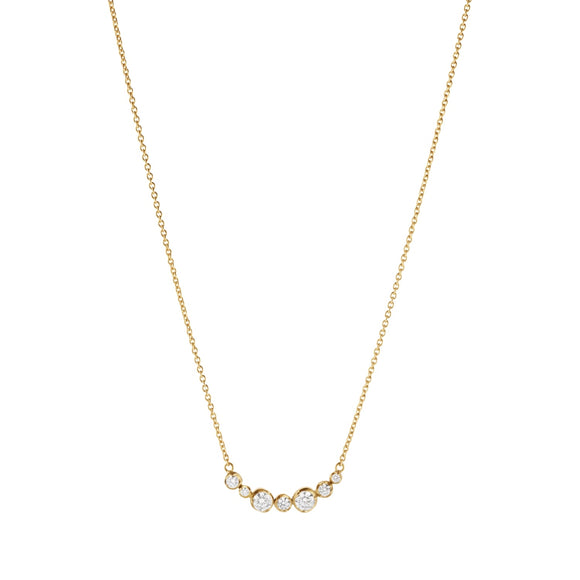 Georg Jensen Signature 18ct Yellow Gold 0.22ct Diamond Necklace, 20001306