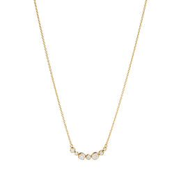 Georg Jensen Signature 18ct Yellow Gold 0.22ct Diamond Necklace, 20001306