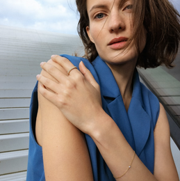 Georg Jensen Signature 18ct Yellow Gold Diamond Small Ring, 20001256_2